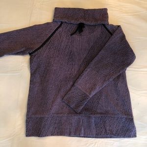 Purple turtleneck sweater